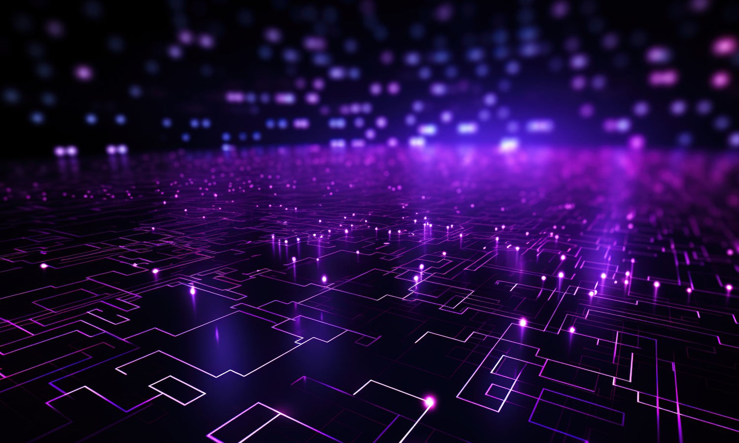 Circuit lines on dark